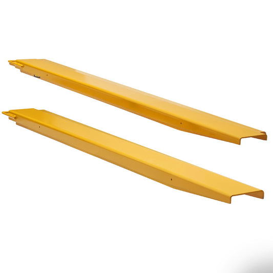 VEVOR Pallet Fork Extensions, 2130 mm Length 140 mm Width, Heavy Duty Steel Fork Extensions for Forklifts, 1 Pair Forklift Extensions, Industrial Forklift Fork Attachments for Forklift Truck, Yellow