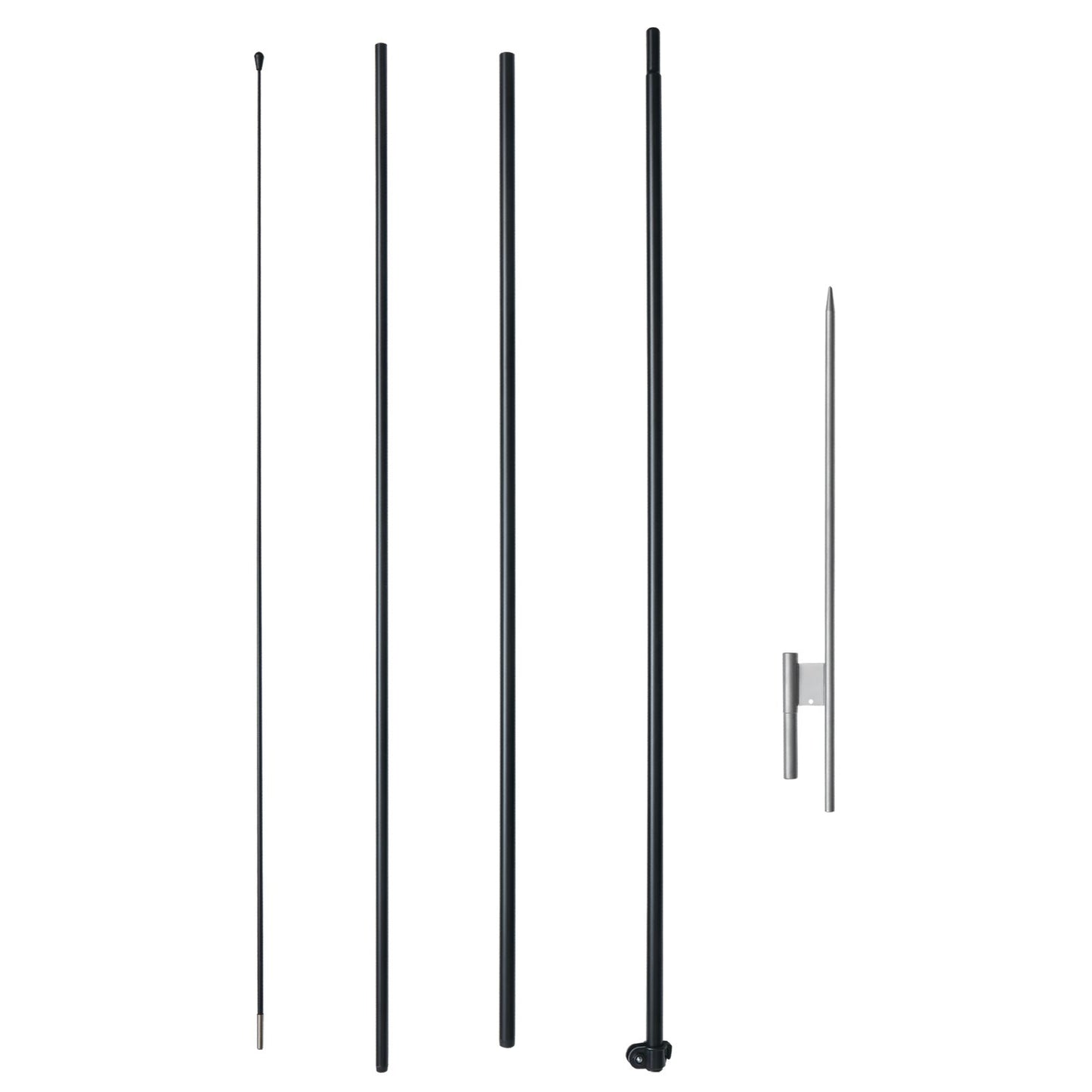 VEVOR Feather Flag Pole Kit, Swooper Flag Pole Set 16.3 ft, Sign Flag Poles for Business Advertising Flags Outdoor, with A Ground Stake and Carrying Bag (Flag Not Included)
